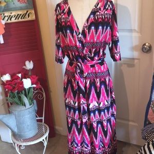 New directions vibrant print maxi dress size 2x